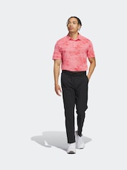 adidas Golf Ultimate365 Textured Stripe Grey/Black Polo Shirt - Image 4 of 8