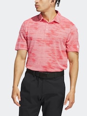 adidas Golf Ultimate365 Textured Stripe Grey/Black Polo Shirt - Image 5 of 8