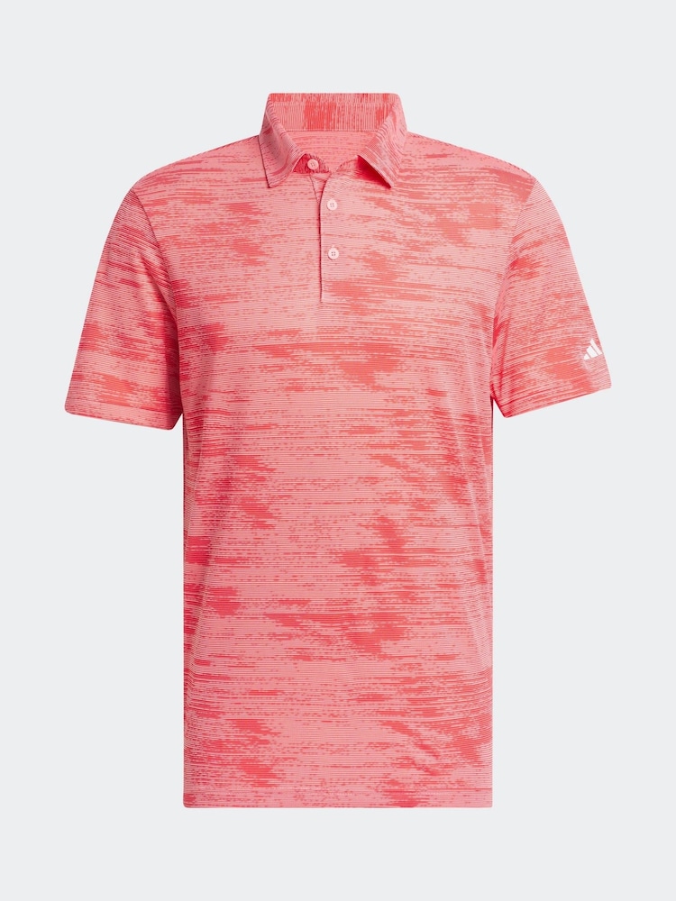 adidas Golf Ultimate365 Textured Stripe Grey/Black Polo Shirt - Image 8 of 8