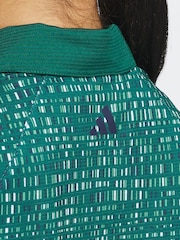 adidas Golf Green Printed Sleeveless Polo Shirt - Image 9 of 10