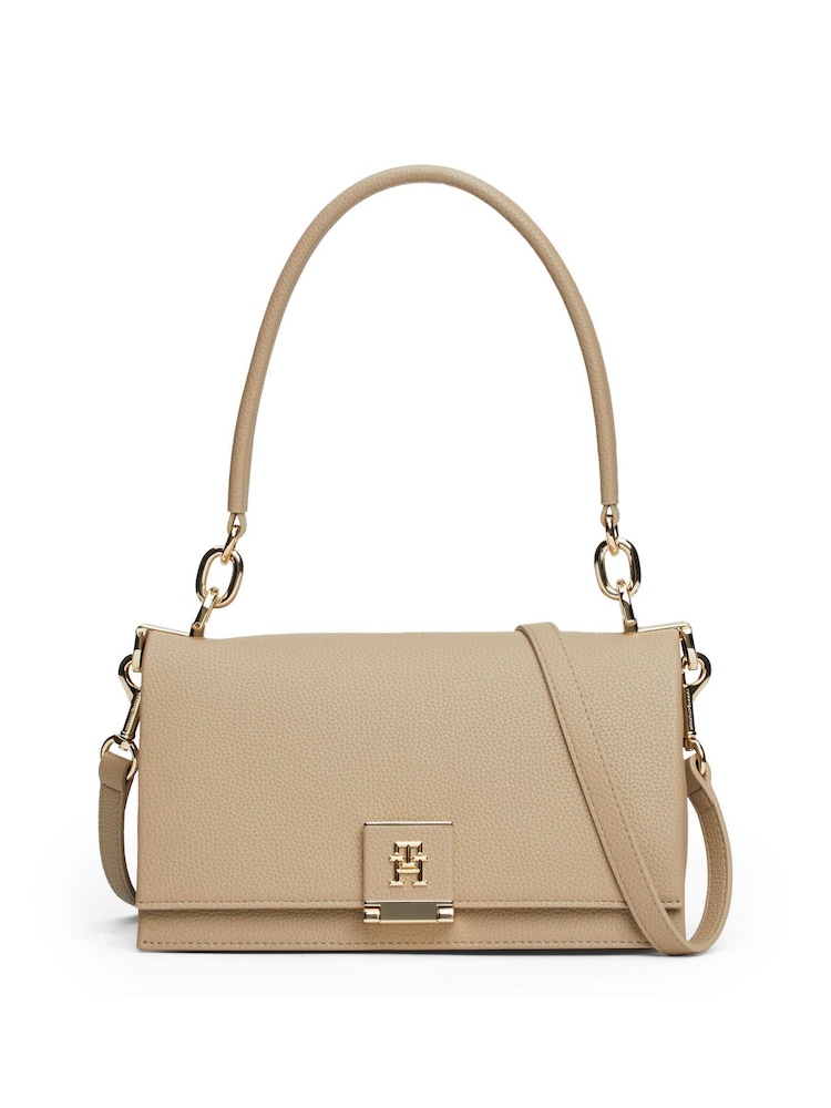 Tommy Hilfiger Medium Heritage Cross-Over Brown Bag - Image 1 of 5 Tommy Hilfiger Medium Heritage Cross-Over Brown Bag - Image 1 of 5