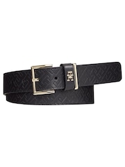 Tommy Hilfiger Heritage Black Leather Belt - Imagen 1 de 2
