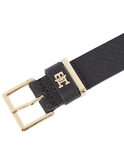 Tommy Hilfiger Heritage Black Leather Belt - Imagen 2 de 2