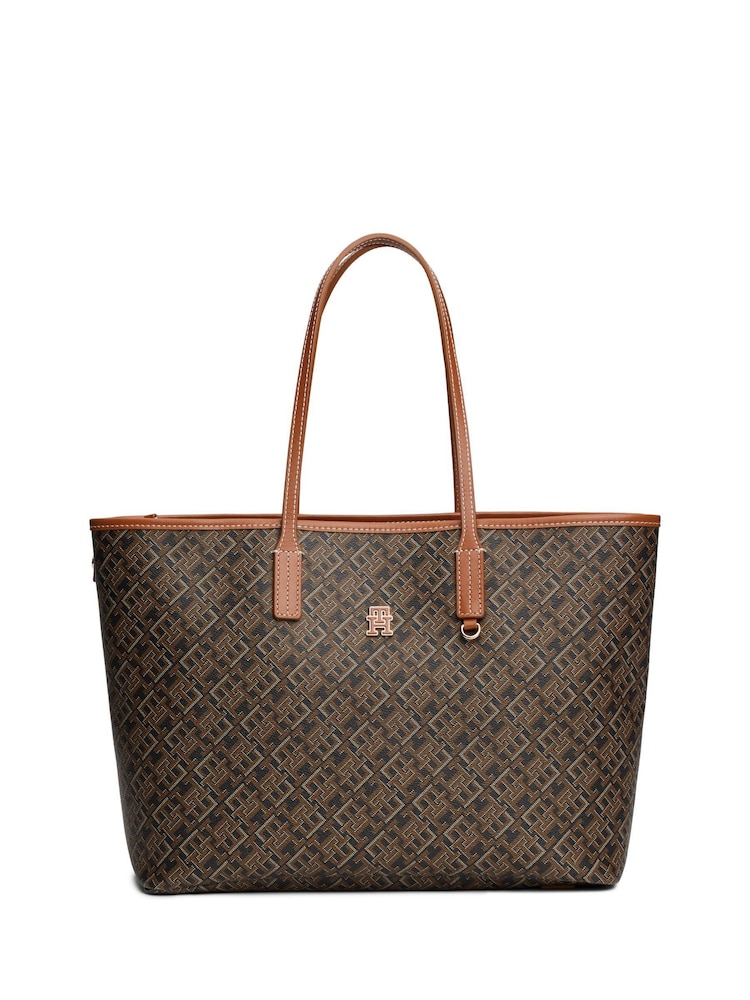 Tommy Hilfiger Black Play Leather Tote Bag - Image 1 of 4