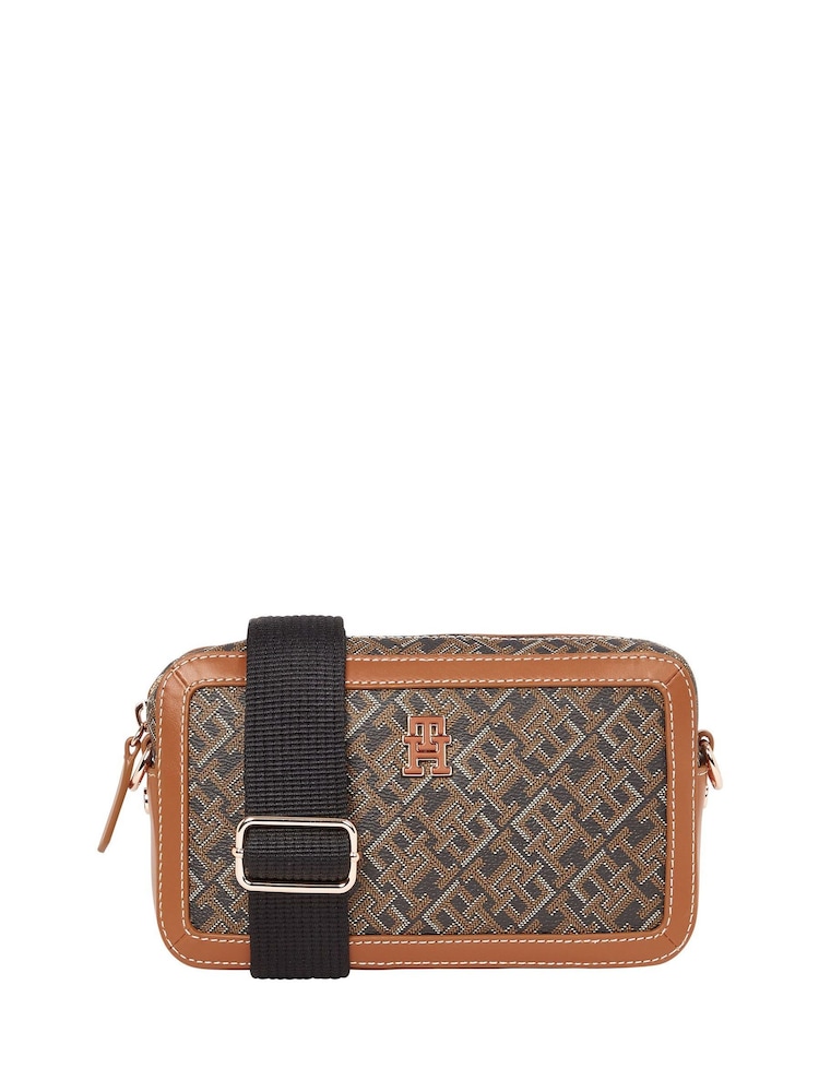 Tommy Hilfiger Play Leather Black Camera Bag - Image 1 of 5 Tommy Hilfiger Play Leather Black Camera Bag - Image 1 of 5