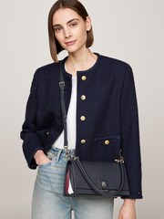 Tommy Hilfiger Blue Tommy Hilfiger Medium Heritage Cross-Over Brown Bag - Image 5 of 5