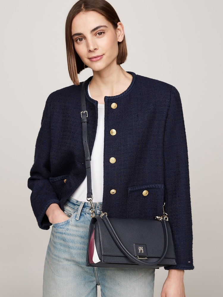 Tommy Hilfiger Blue Tommy Hilfiger Medium Heritage Cross-Over Brown Bag - Image 5 of 5