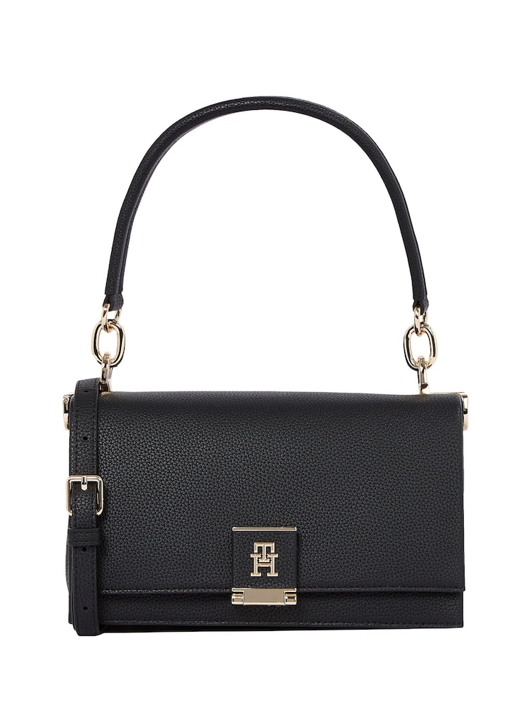 Tommy Hilfiger Medium Heritage Cross-Over Black Bag - Image 1 of 5