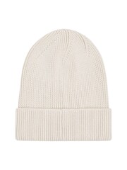 Tommy Hilfiger Cream Elongated Flag Beanie - Image 2 of 2