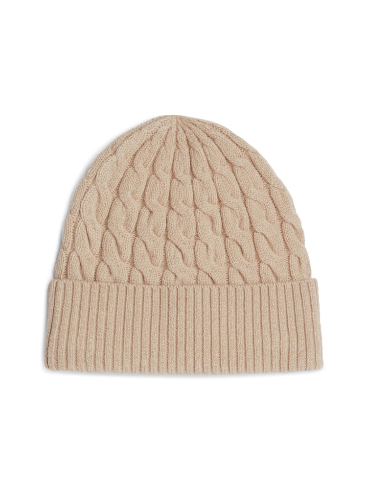 Tommy Hilfiger Naval Cable Brown Beanie - Image 2 of 4 Tommy Hilfiger Naval Cable Brown Beanie - Image 2 of 4