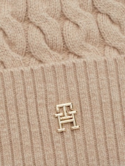 rjava - Tommy Hilfiger Pomorski kabel rjave barve čepica - Slika 3 iz 4