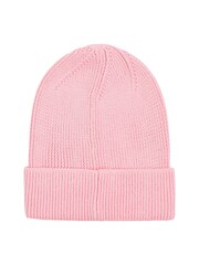 Tommy Hilfiger Pink Elongated Flag Beanie - Image 2 of 3