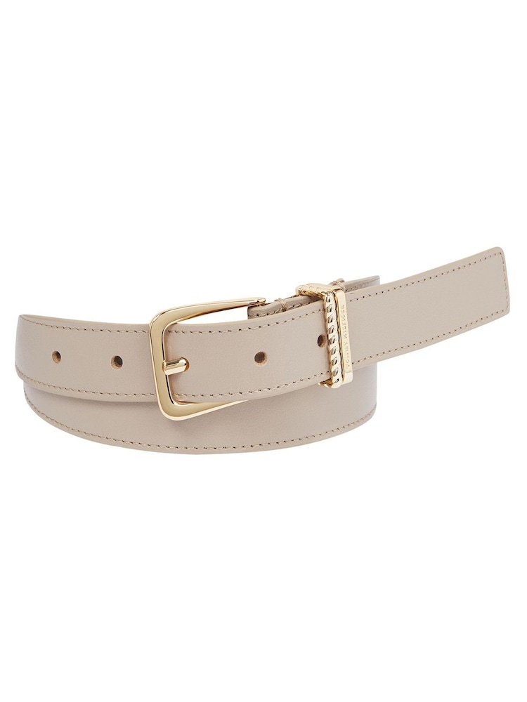 Tommy Hilfiger Brown Luxe Leather Belt - Image 1 of 2 Tommy Hilfiger Brown Luxe Leather Belt - Image 1 of 2