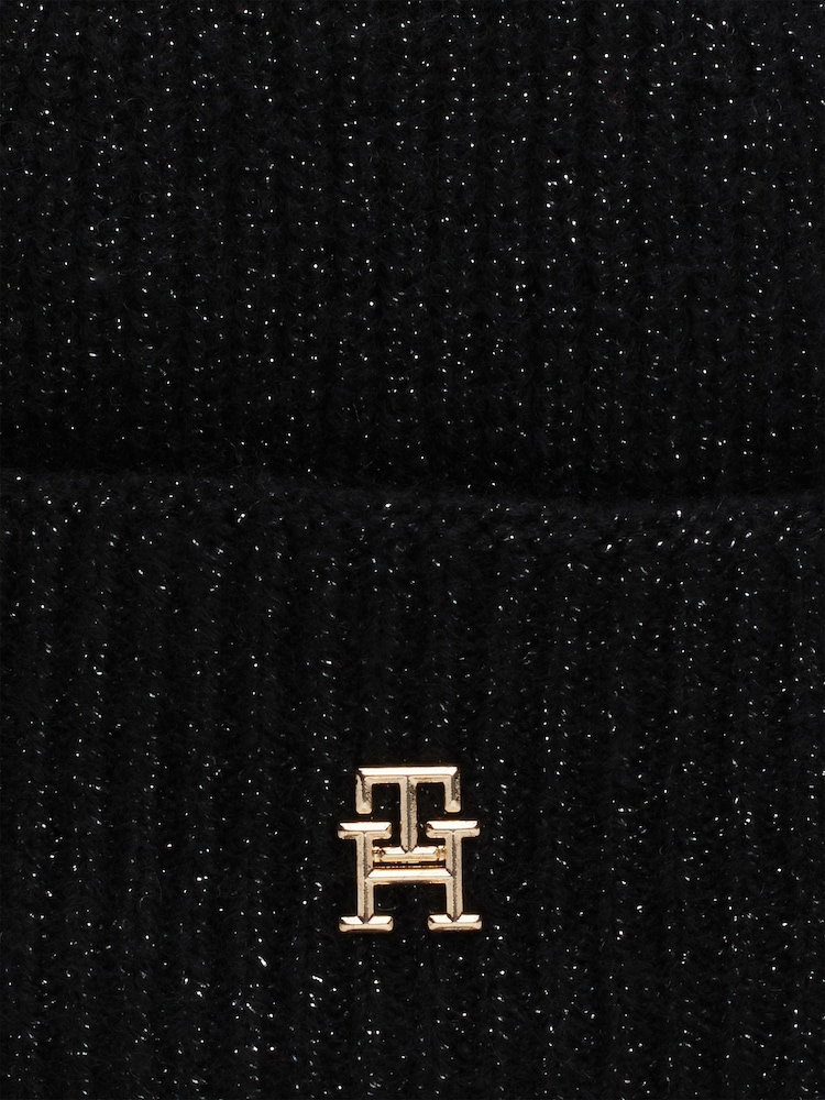 Tommy Hilfiger Luxe Black Beanie - Image 4 of 4