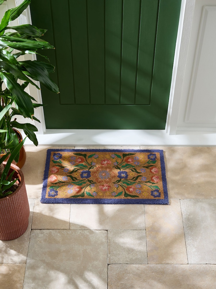 Blue Bettie Floral Doormat - Image 2 of 6