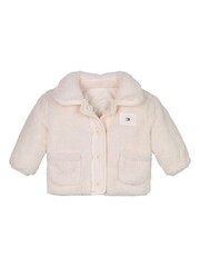 Tommy Hilfiger Reverse Teddy White Jacket - Image 1 of 3