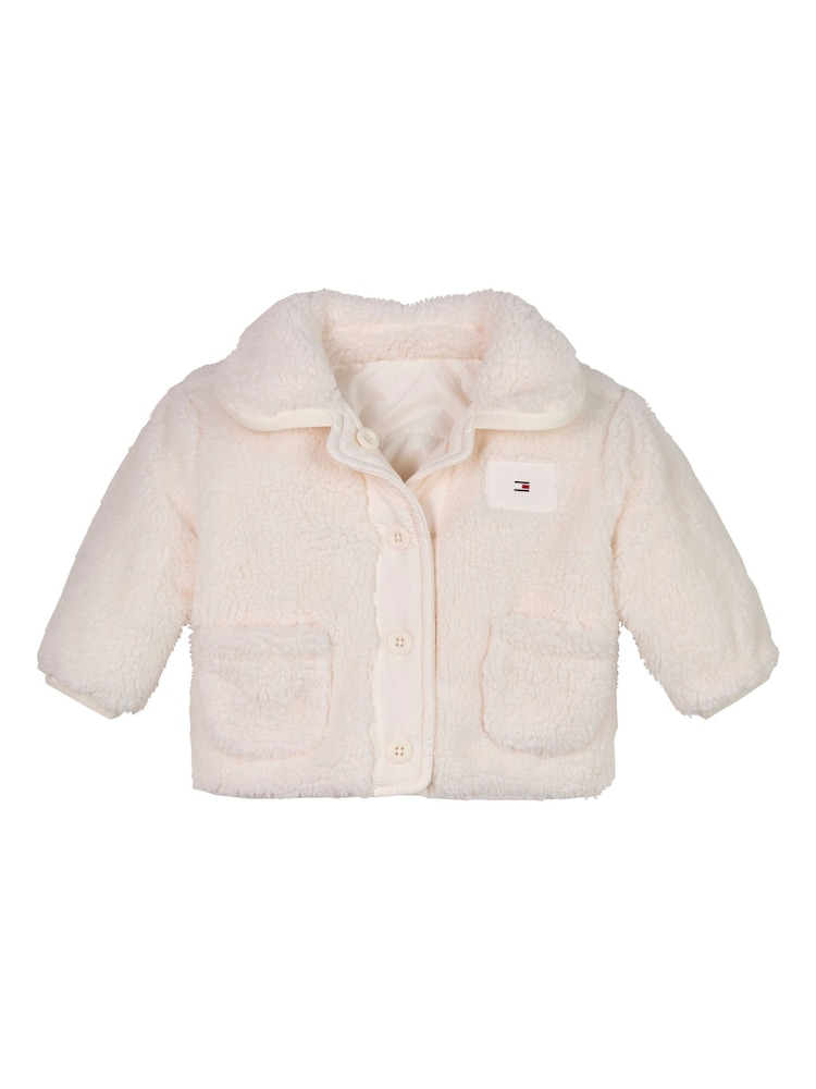 Tommy Hilfiger Reverse Teddy White Jacket - Image 1 of 3