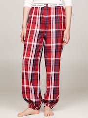 Tommy Hilfiger Red Flannel Cuffed Trousers - Image 1 of 5
