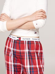 Tommy Hilfiger Red Flannel Cuffed Trousers - Image 3 of 5