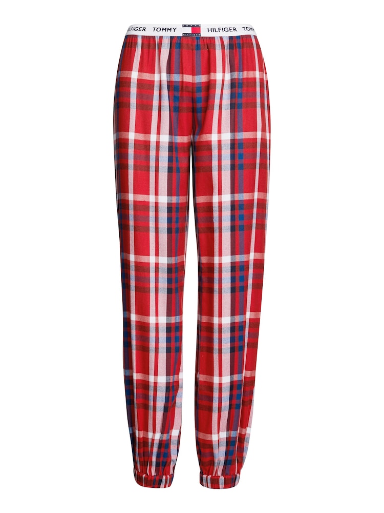 Tommy Hilfiger Red Flannel Cuffed Trousers - Image 5 of 5