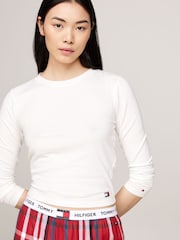رداء علوي لبيجامة بكُم طويل من القطن 100% من Tommy Hilfiger - صورة 3 من 5