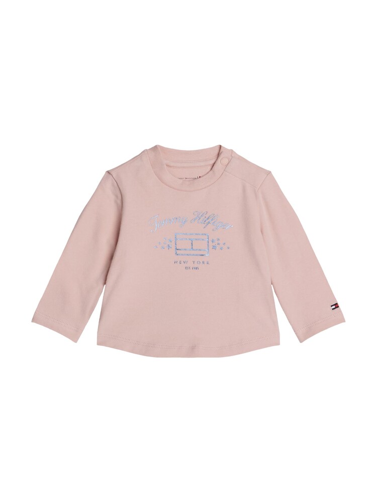 Tommy Hilfiger Girl Pink Print Long Sleeved T-Shirt - Image 1 of 3 Tommy Hilfiger Girl Pink Print Long Sleeved T-Shirt - Image 1 of 3