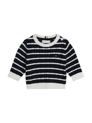 Tommy Hilfiger Blue Cable Sweater - Image 1 of 3