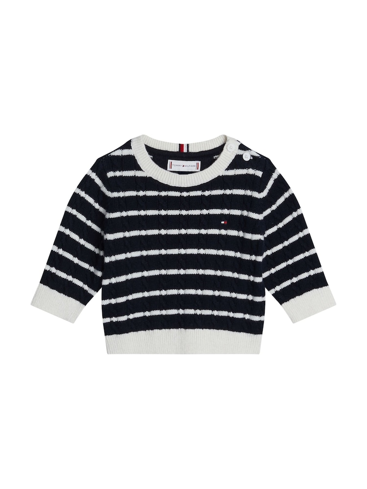 Tommy Hilfiger Blue Cable Sweater - Image 1 of 3