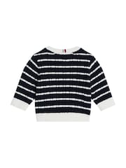 Tommy Hilfiger Blue Cable Sweater - Image 2 of 3