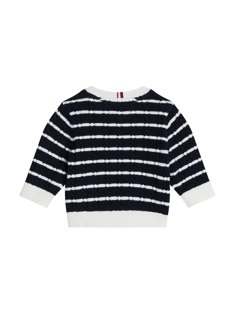 Tommy Hilfiger Blue Cable Sweater - Image 2 of 3