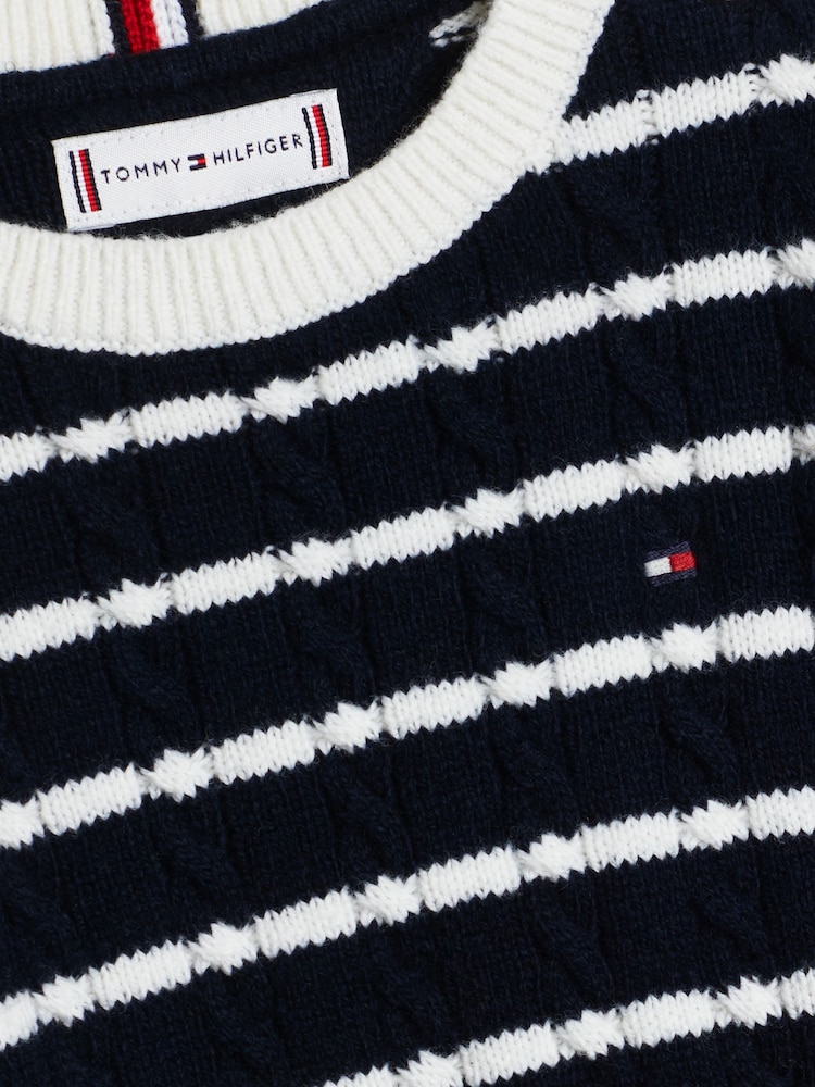 Tommy Hilfiger Blue Cable Sweater - Image 3 of 3