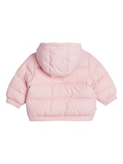 Tommy Hilfiger Pink Solid Puffer Jacket - Image 2 of 3