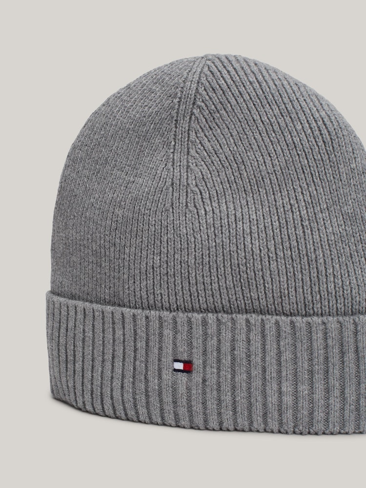 Tommy Hilfiger Grey Cotton Cashmere Beanie - Image 2 of 5