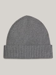 Tommy Hilfiger Grey Cotton Cashmere Beanie - Image 4 of 5