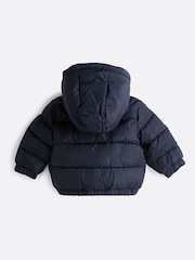 Tommy Hilfiger Blue Solid Puffer Jacket - Image 2 of 4