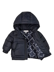 Tommy Hilfiger Blue Solid Puffer Jacket - Image 3 of 4