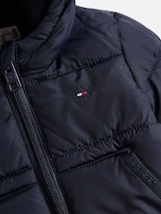 Tommy Hilfiger Blue Solid Puffer Jacket - Image 4 of 4