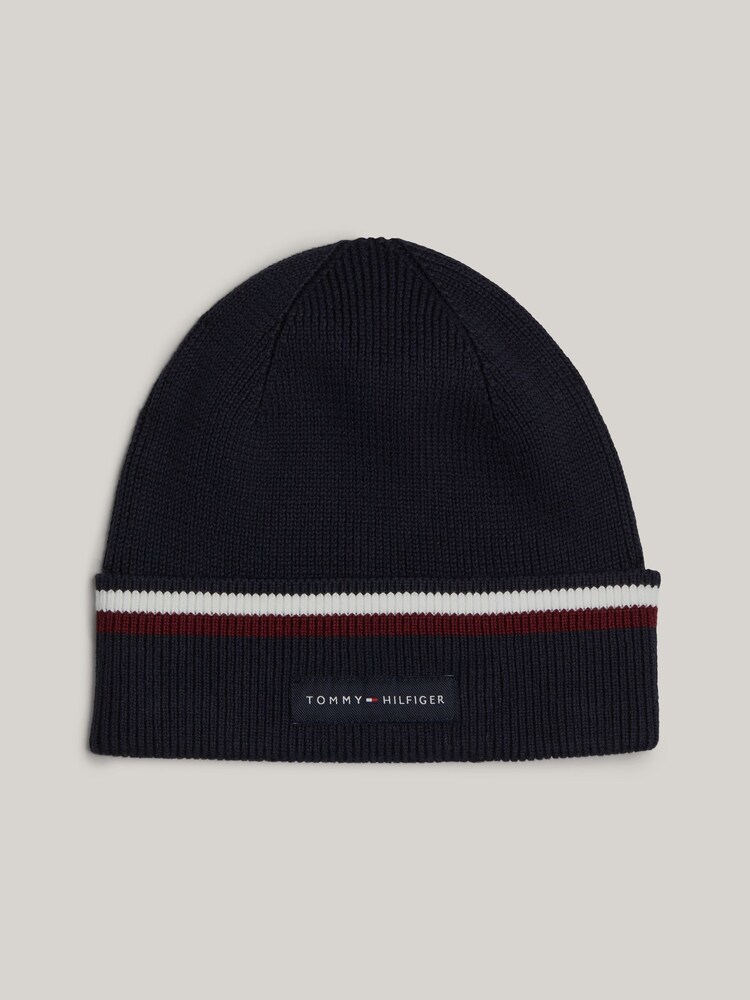Tommy Hilfiger Blue Love Solid Stripe Beanie - Image 2 of 5