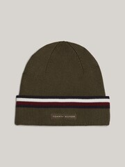 Tommy Hilfiger Blue Love Solid Stripe Beanie - Image 1 of 5