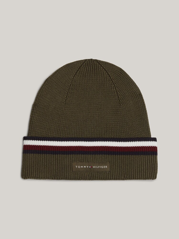 Tommy Hilfiger Blue Love Solid Stripe Beanie - Image 1 of 5