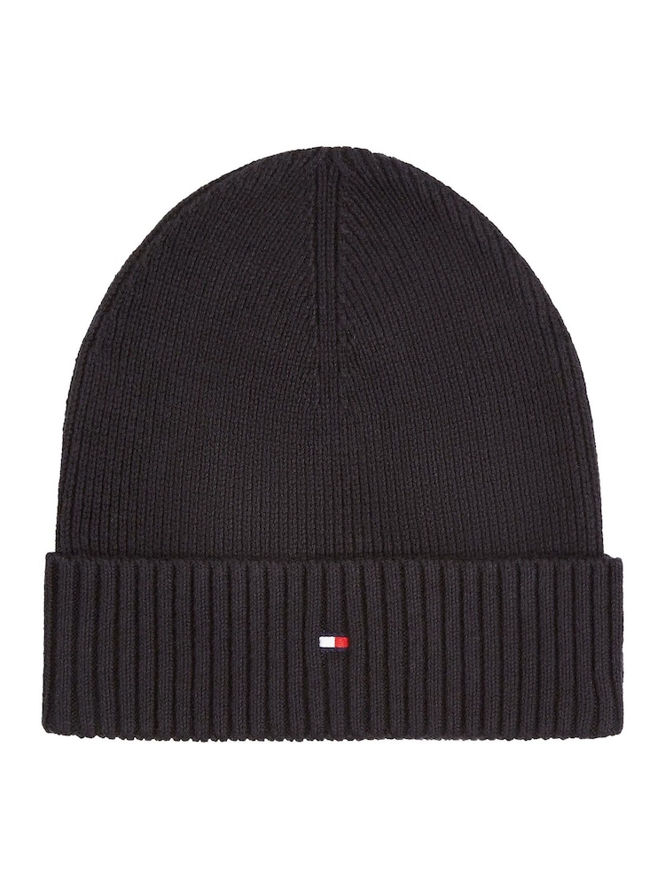Tommy Hilfiger Black Cotton Cashmere Beanie - Image 2 of 3