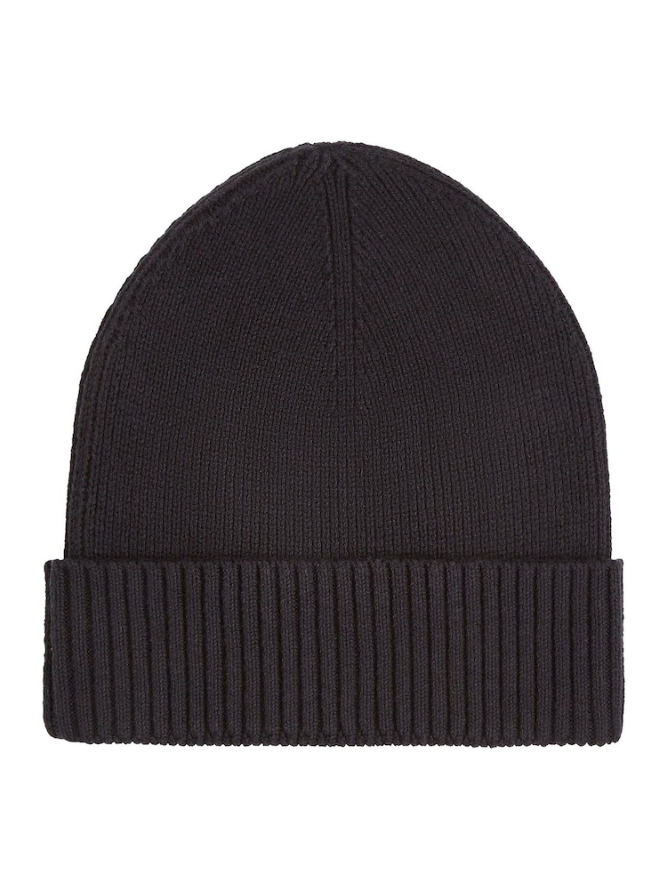 Tommy Hilfiger Black Cotton Cashmere Beanie - Image 3 of 3