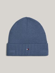 modra - Tommy Hilfiger Zastava Bombaž Pima Čepica - Slika 1 iz 5