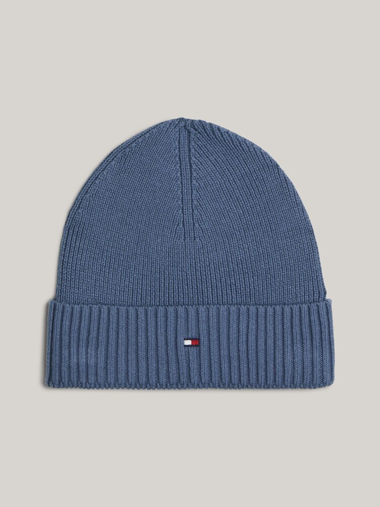 modra - Tommy Hilfiger Zastava Bombaž Pima Čepica - Slika 1 iz 5