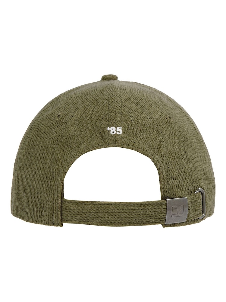 Tommy Hilfiger Green Flag Corduroy Soft 6 Panel Cap - Image 2 of 3