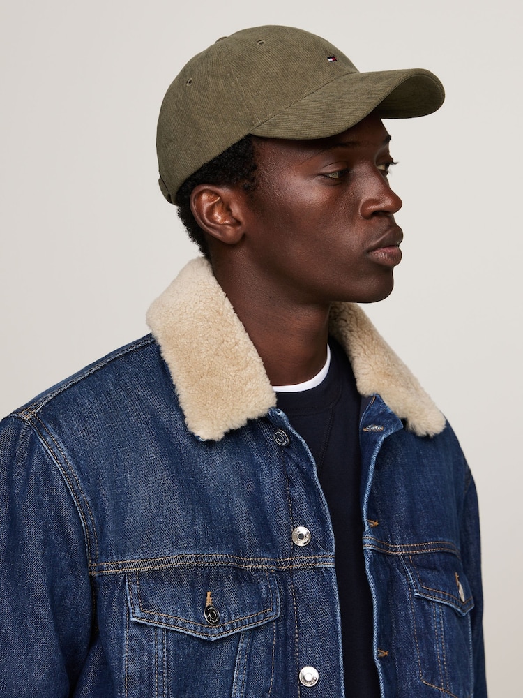 Tommy Hilfiger Green Flag Corduroy Soft 6 Panel Cap - Image 3 of 3
