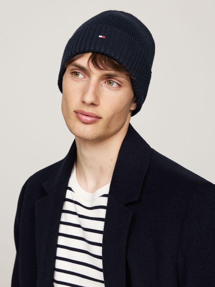 Tommy Hilfiger Blue Flag Pima Cotton Beanie - Image 3 of 3