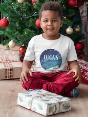Star Editions Adults Personalised The Snowman Christmas White 100% Cotton T-Shirt - Image 1 of 4