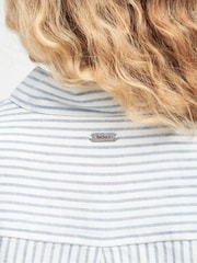Barbour® White Marine Striped 100% Linen Shirt - Image 5 of 6