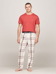 بيجامة منسوجة مزيّنة بطبعة %100 قطن من Tommy Hilfiger - صورة 2 من 5
